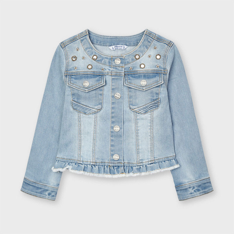 Mayoral Kurtka z aplikacją dla dziewczynki 3478 col.62 Bleached Mayoral - 2