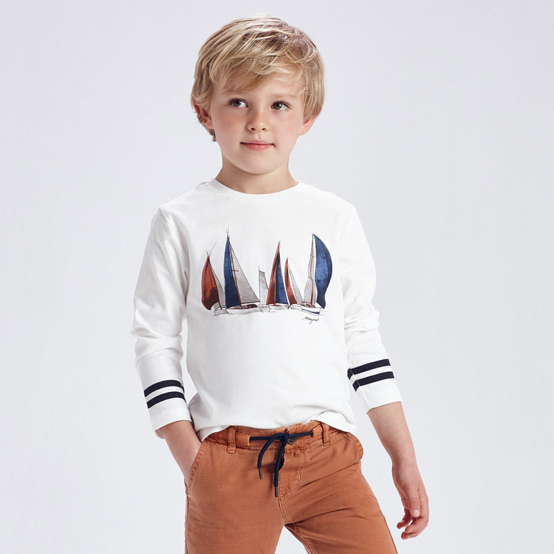 Mayoral Koszulka z krótkim rękawem boats dla chłopca 3053 col.79 Biały Mayoral - 1