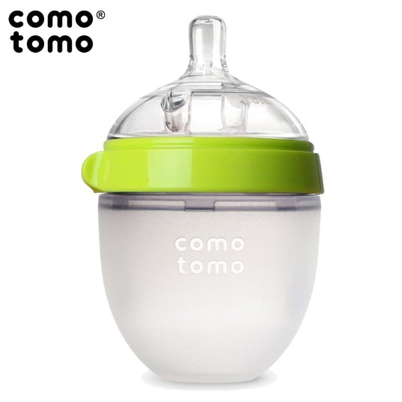 COMOTOMO - antykolkowa butelka silikonowa MOM'S BREAST 150 ml Green NEWBORN como tomo - 2