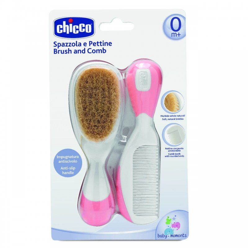 Chicco Szczotka z naturalnego włosia + grzebień Chicco - 1