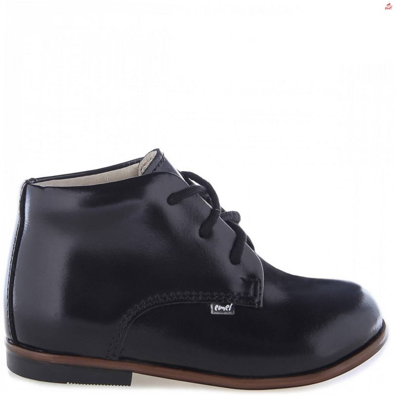 Ostatnie rozmiary. Emel buty trzewiki czarne lakierowane E1426A-11 Emel - 1