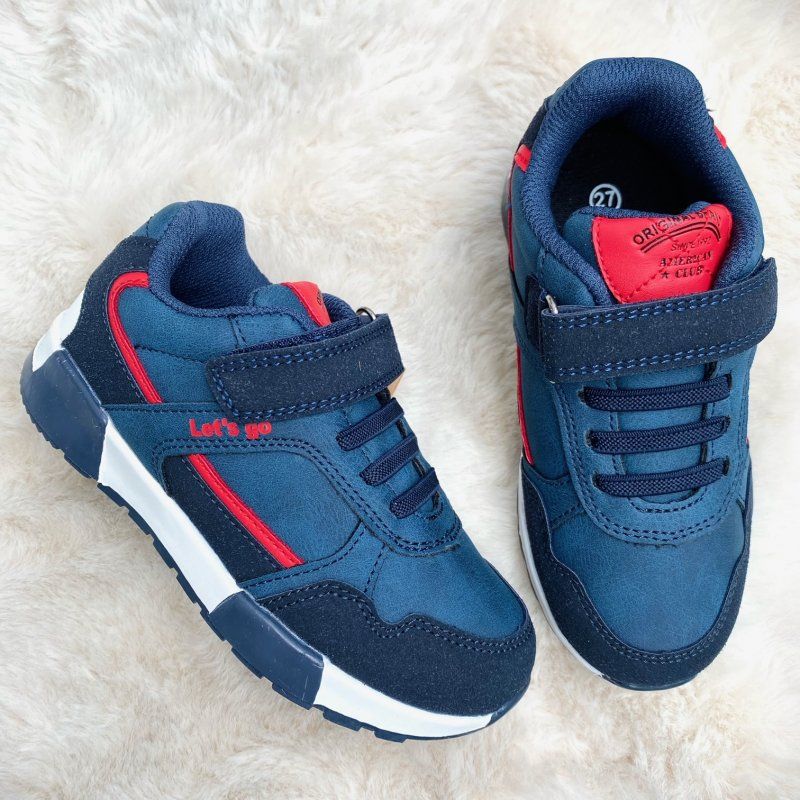 AMERICAN CLUB Buty sportowe chłopięce granat ES36/21 American Club - 1