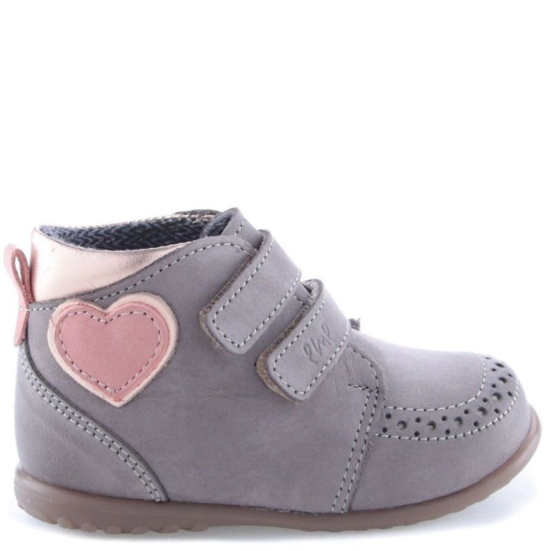 Emel buty trzewiki szare z serduszkiem ocieplane E2439-K12 Emel - 1