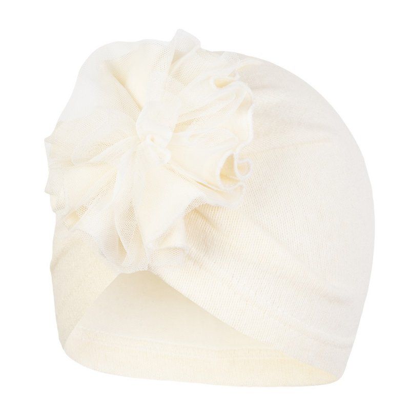BROEL Czapka niemowlęca dla dziewczynki BELLA Ecru Broel - 1