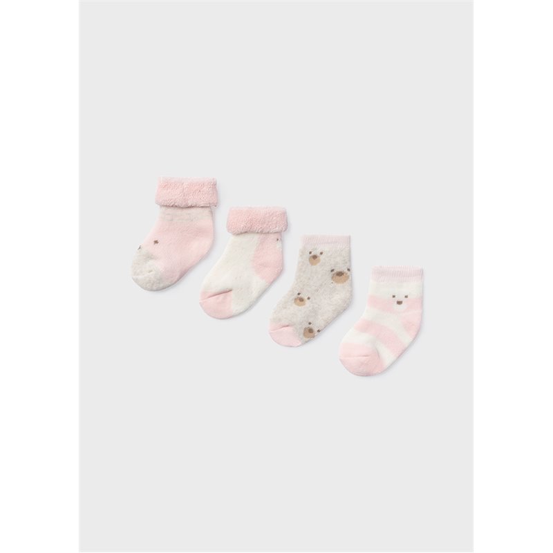 Mayoral Zestaw 4 par skarpetek dla noworodka dziewczynki 9421 col.83 Mayoral - 1