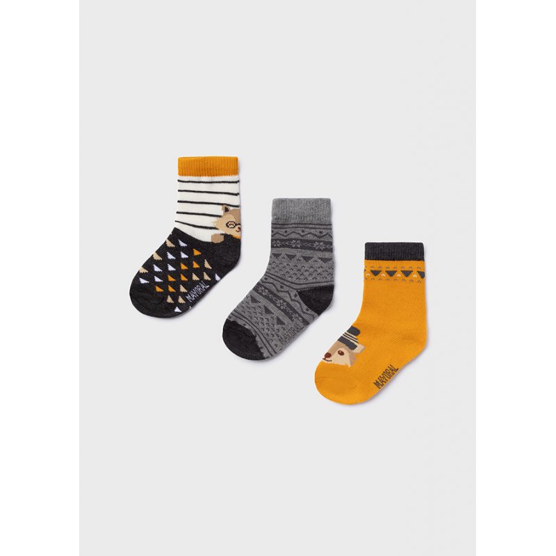 Mayoral Zestaw 3 par skarpetek fox dla niemowlęcia chłopca 10095 col.83