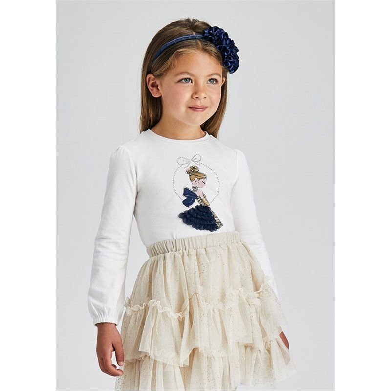 Mayoral Koszulka ECOFRIENDS z aplikacją dla dziewczynki 4002 col.79 Mayoral - 1