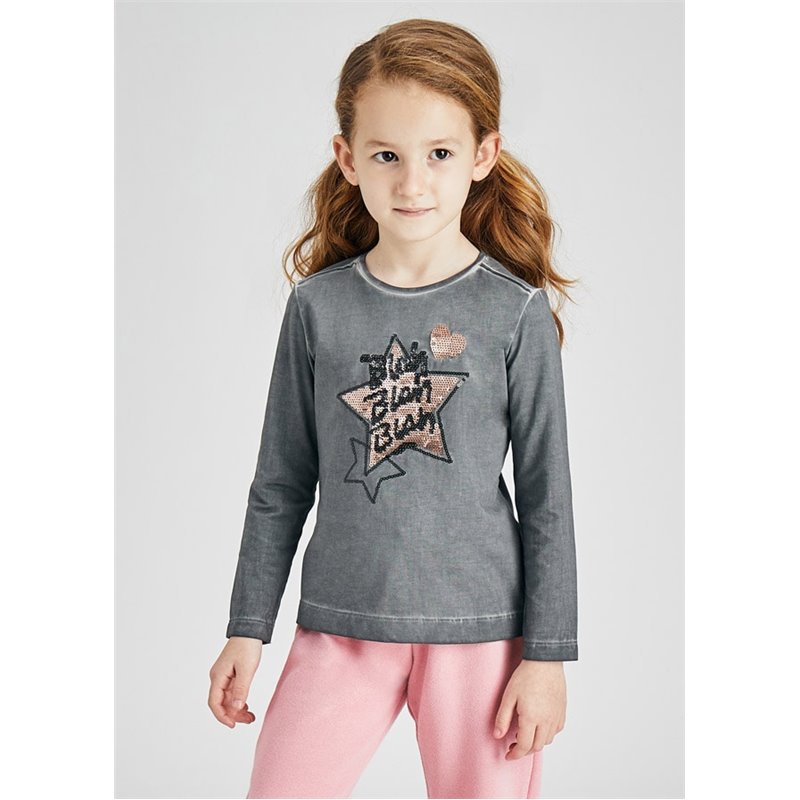 Mayoral Koszulka acid wash dla dziewczynki 4011 col.75