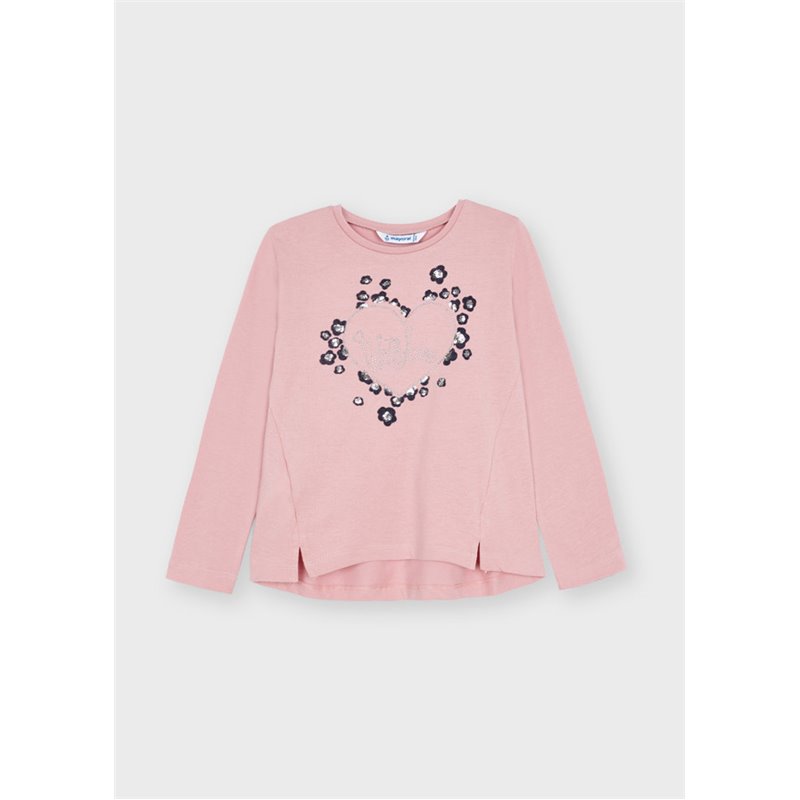 Mayoral Koszulka ECOFRIENDS serce flock dla dziewczynki 4012 col.74