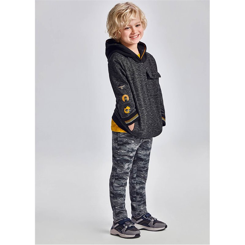 Mayoral Długie spodnie z nadrukiem dla chłopca 4570 col.69