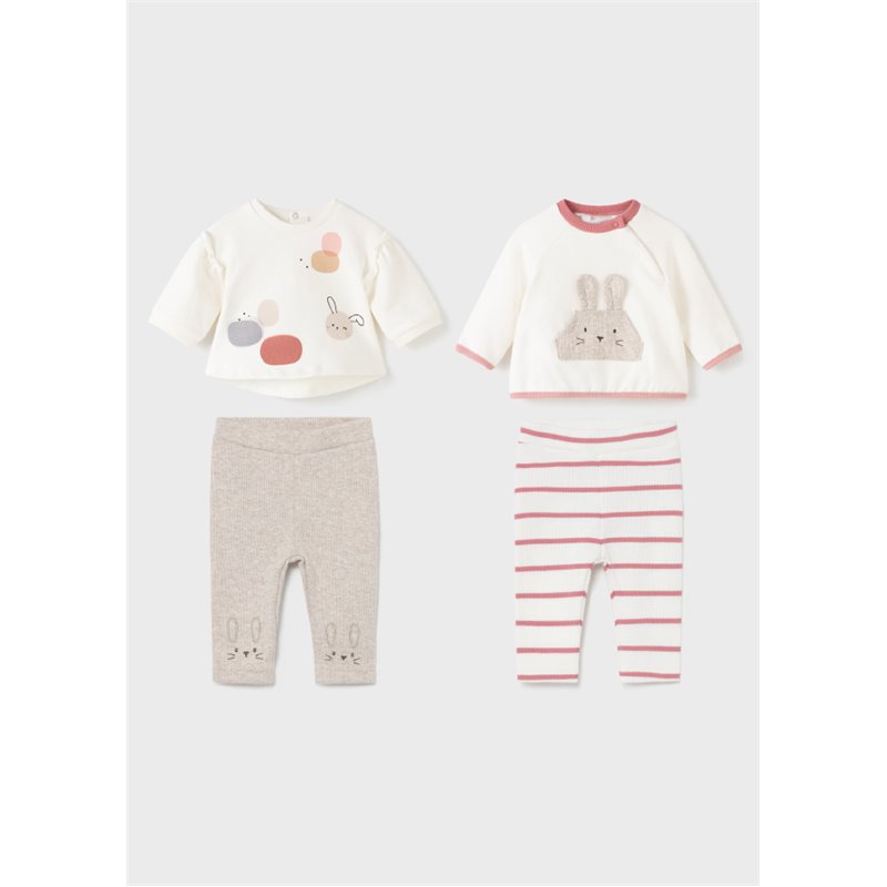 Mayoral Komplet ECOFRIENDS z leginsami dla noworodka dziewczynki 2703 col.59 Mayoral - 1