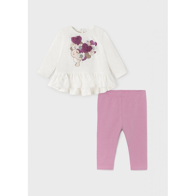Mayoral Komplet ECOFRIENDS z leginsami dla niemowlęcia dziewczynki 2722 col.48 Mayoral - 1
