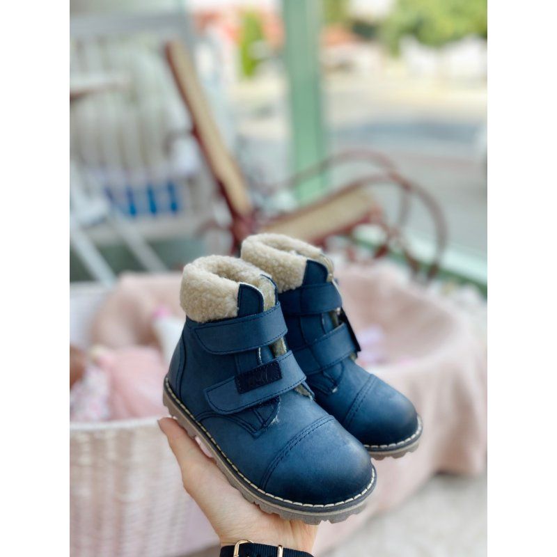 Emel buty zimowe granatowe ocieplane wełną EV2448C Emel - 1
