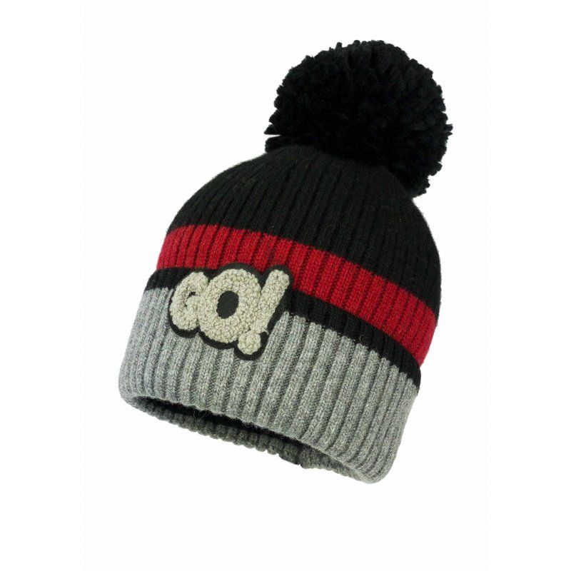 JAMIKS Czapka KNOX Czarny+Bordowy Jamiks - 1