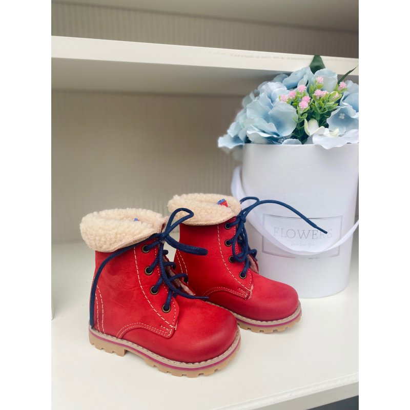 Emel buty kozaki zimowe dziewczęce czerwone E2648-4 Emel - 1