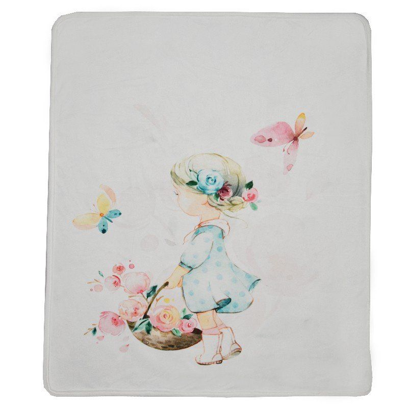 EKO Dwustronny kocyk panelowy DZIEWCZYNKA Eko kids - 1