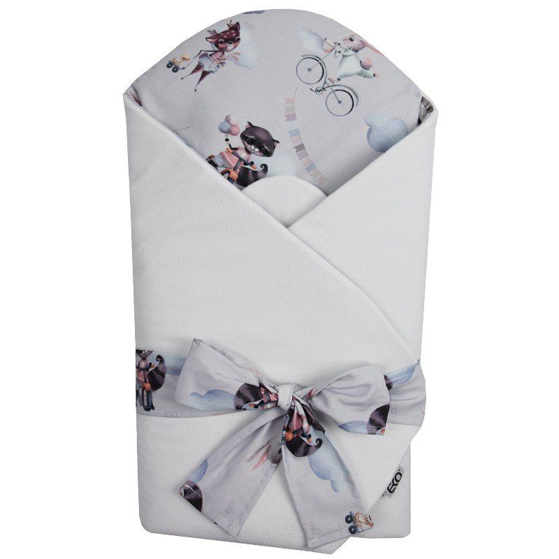 EKO Rożek bawełniany z velvet ŚWIAT ZABAW Eko kids - 1