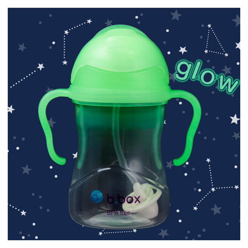 B.Box Bidon ze słomką 240 ml, glow in the dark B.box - 1