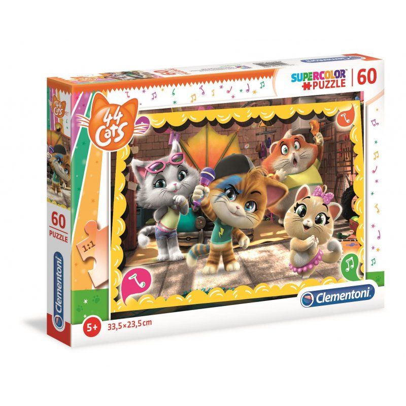 Clementoni Puzzle supercolor 44 Cats 26052 60el 5+ Clementoni - 1