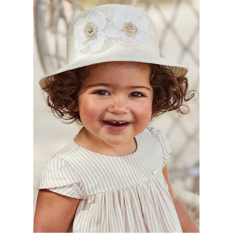 Mayoral Kapelusz dla dziewczynki z kwiatuszkami 10203 col.57 Mayoral - 1