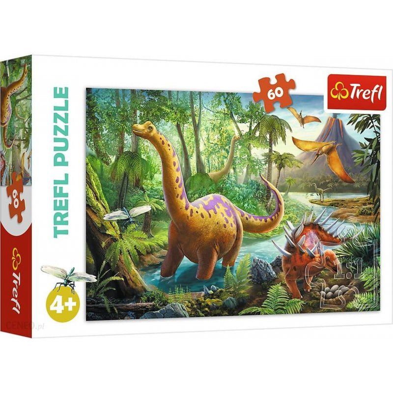 Puzzle 60 el. Wędrówka Dinozaurów 17319 Trefl - 1