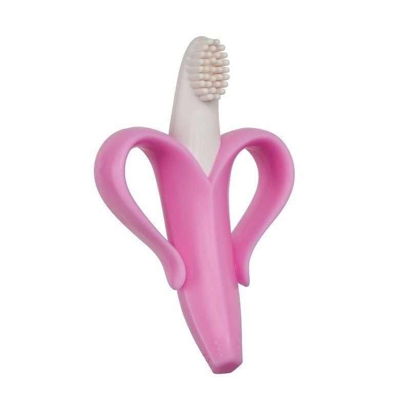 BABY BANANA Szczoteczka treningowa różowa 3m+ Baby BANANA - 1