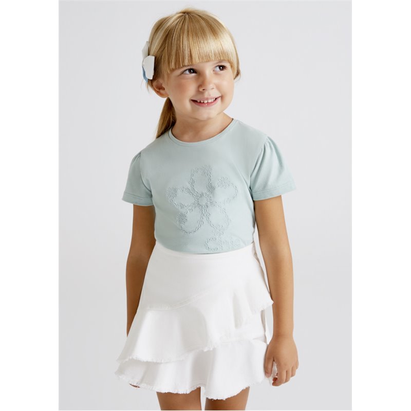 Mayoral Koszulka z krótkim rękawem dla dziewczynki z haftem 3033 col. 46 Mayoral - 1