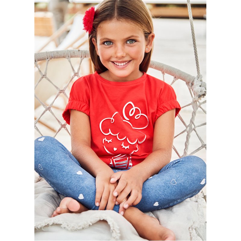 Mayoral Leginsy jegginsy dziewczęce serduszka ECOFRIENDS 3753 col. 88