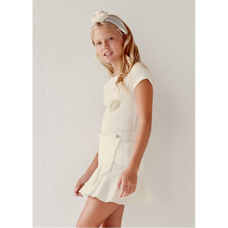 Mayoral Spódniczka biała z falbanką 6950 col. 92 Mayoral - 1