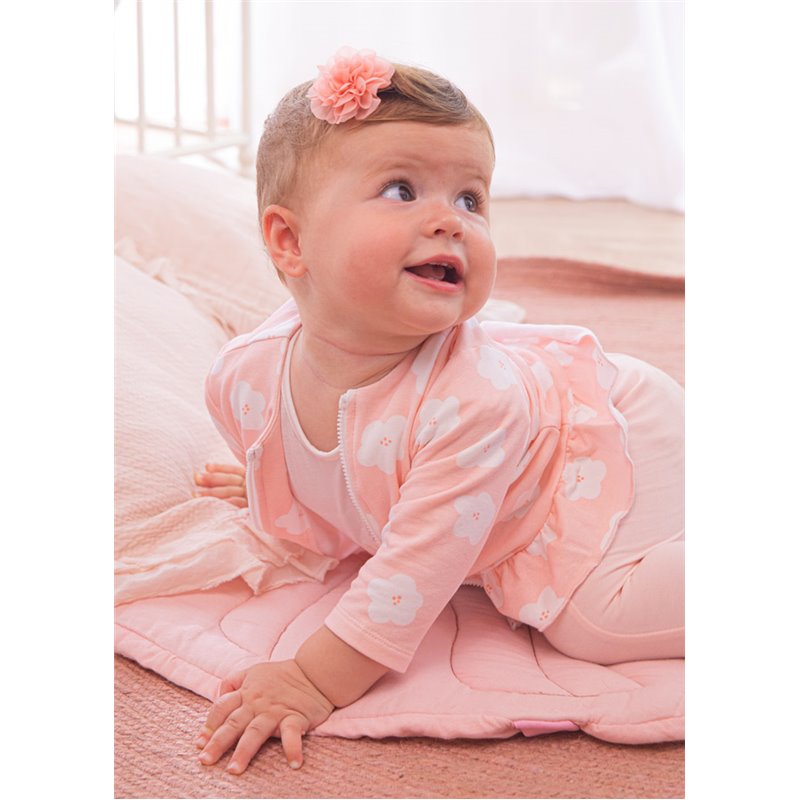 Mayoral Opaska i spinka kwiatuszki dla noworodka dziewczynki 9500 col. 62 Mayoral - 1