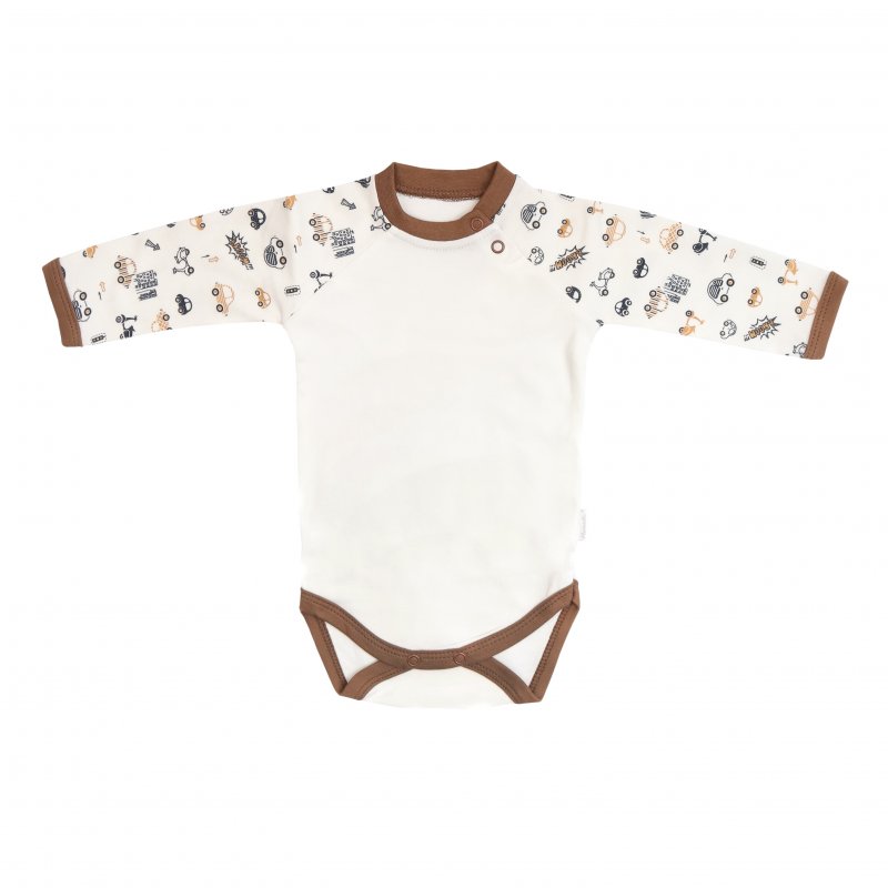 Mamatti Body dziecięce kremowe autka 7627 Mamatti - 1