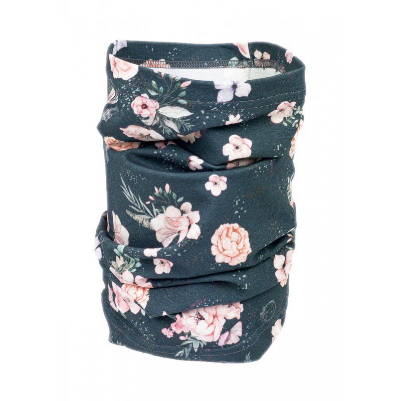 Jamiks Komin PRISCILA granatowa flora Jamiks - 1