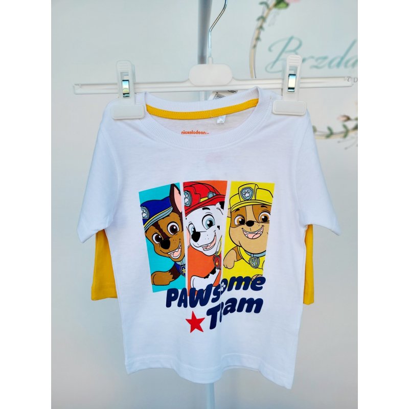 Psi  Patrol Piżama z krótkim rękawem biała Psi Patrol - 1