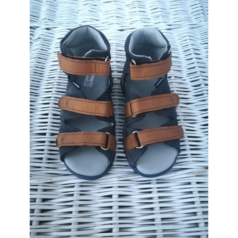 Mazurek Sandały dla chłopca jeans brąz 1291 Mazurek - 2