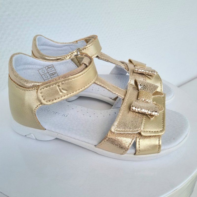 Kornecki Sandały złote kokardka 06332 Kornecki - 1