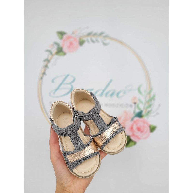 Emel buty sandały szare brokat złoto E2637-23 Emel - 2