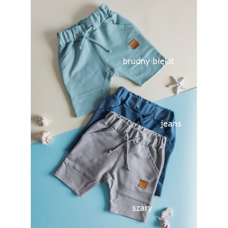 Nitki Krótkie spodenki chłopięce brudny błękit Nitki Kid's Fashion - 1