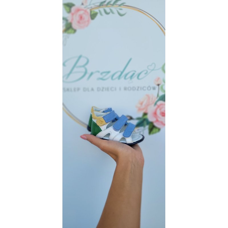 Emel buty sandały biało-błękitne E2386-6 Emel - 3