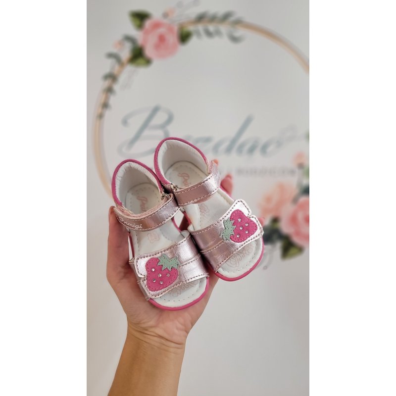 Primigi buty sandały różowe złoto z truskawką 5405511 Primigi - 1