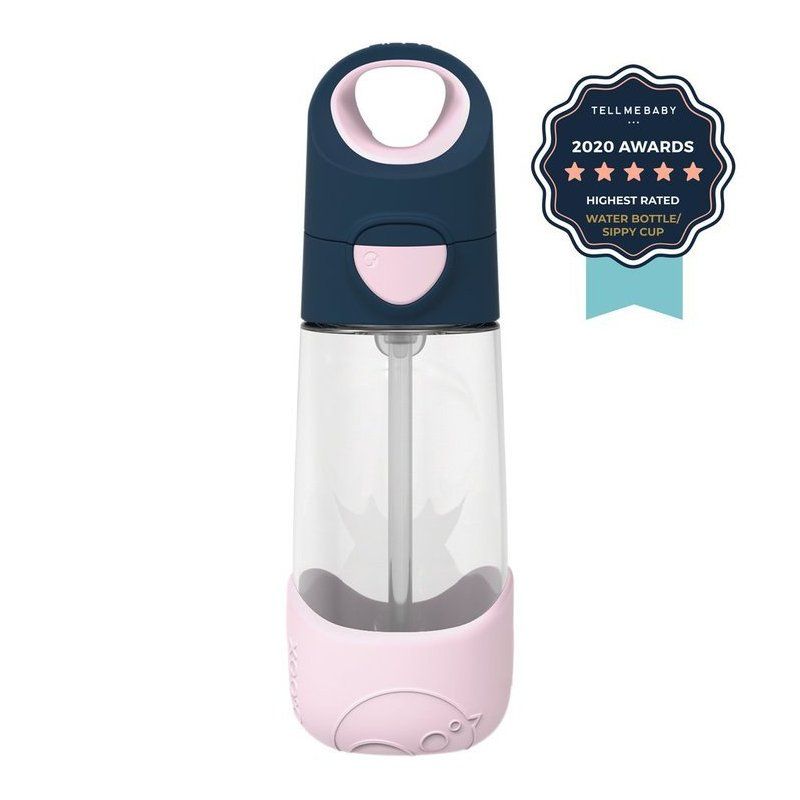B.Box Butelka tritanowa ze słomką, 450 ml, Indigo Rose B.box - 2