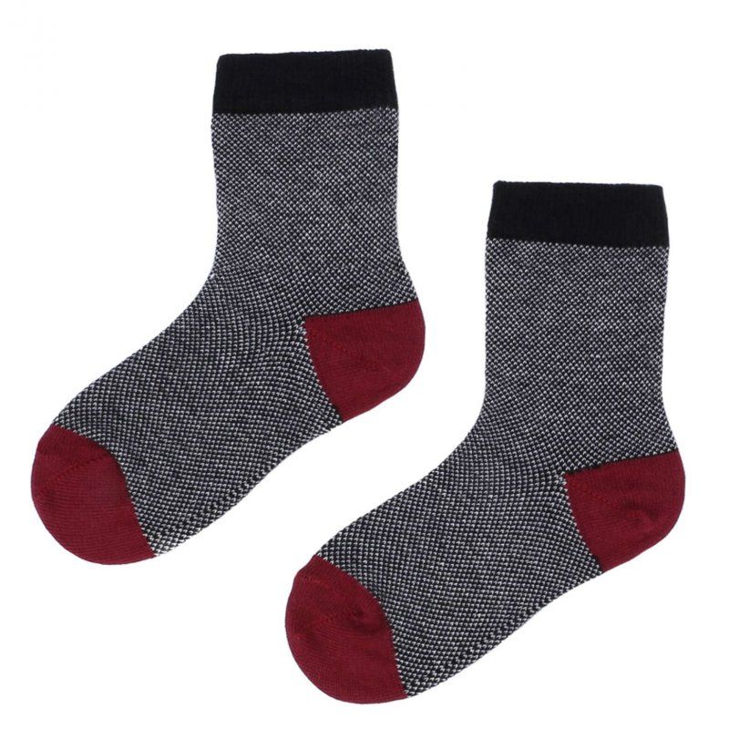 Emel Skarpetki żakardowe czarno-bordowe ESK 100-72 Emel - 1