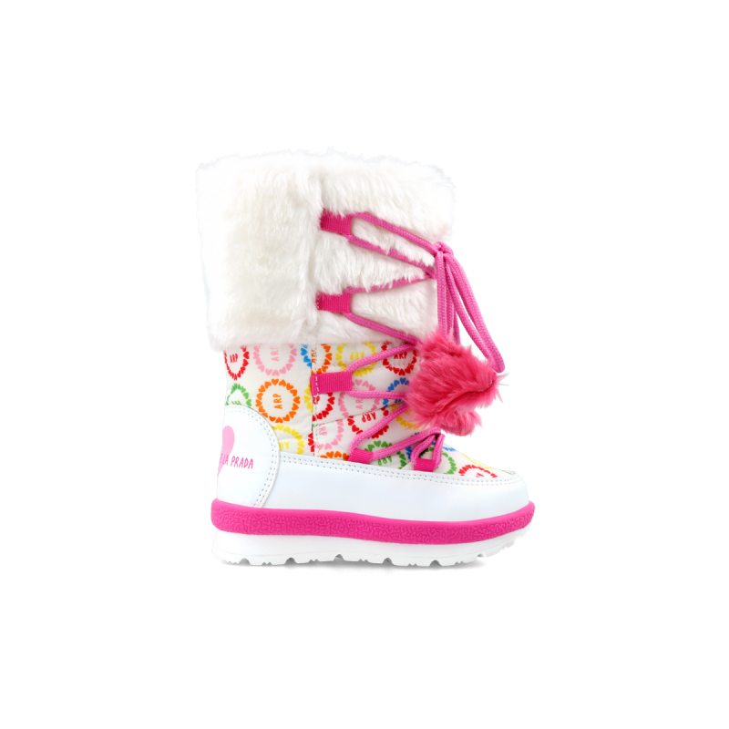 AGATHA RUIZ DE LA PRADA Śniegowce biało-różowe 221955 Agatha Ruiz De La Prada Shoes - 5
