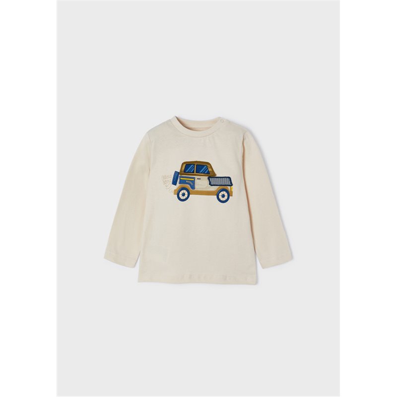 Mayoral Koszulka kremowa z motywem interaktywnym dla niemowlęcia ECOFRIENDS 2004 col. 79