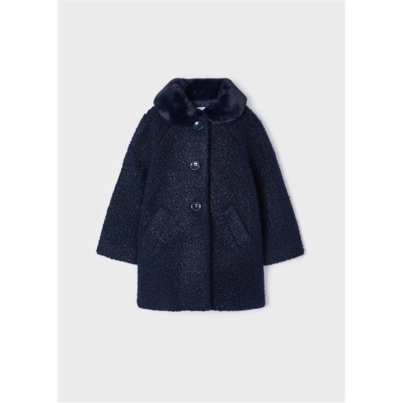 Mayoral płaszcz granatowy z kołnierzem dla dziewczynki 4484 col. 41 Mayoral - 1