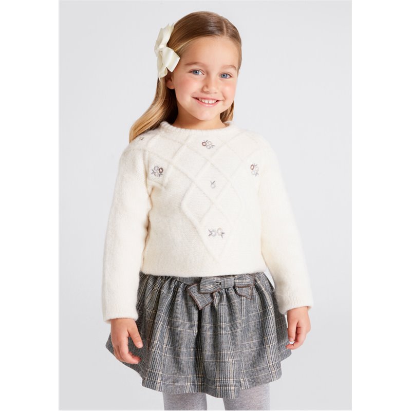 Mayoral Spódnica ze wzorem z kokardką dziewczynki 4946 col. 75