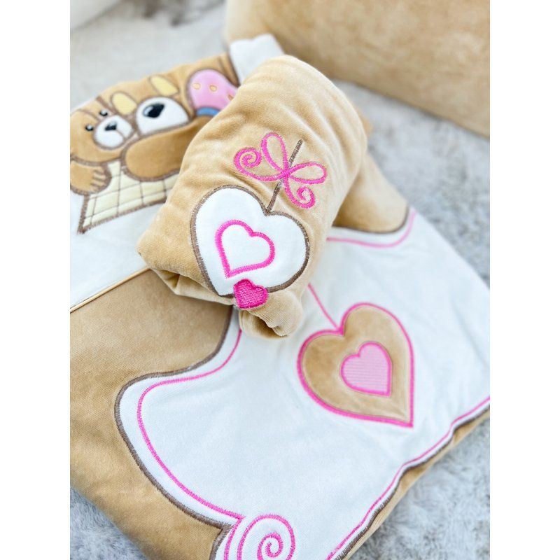 BABYMATEX Komplet pościeli 3-częściowy brązowy w misie Babymatex - 2