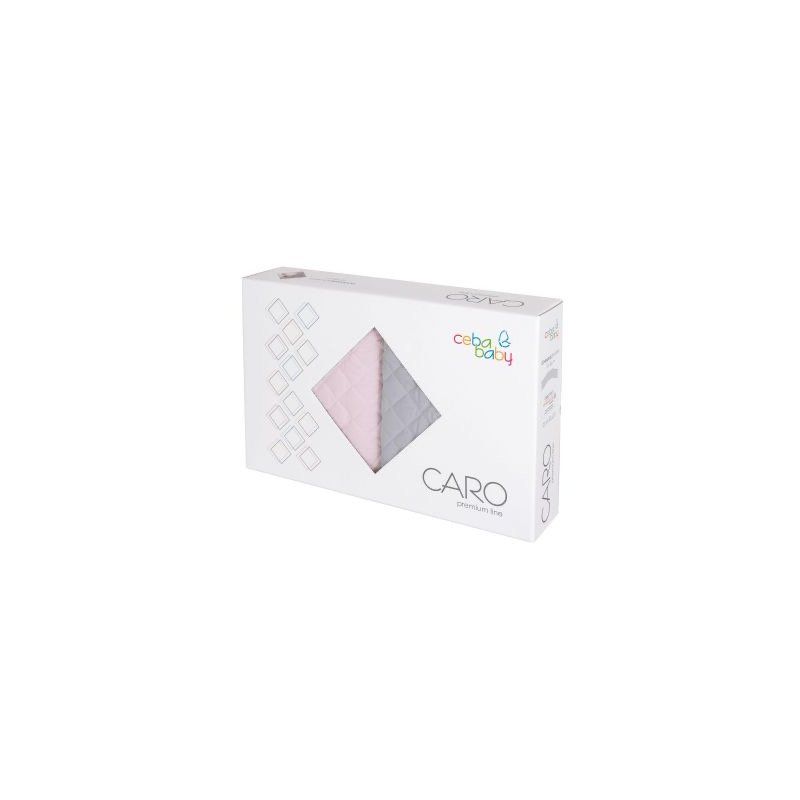 CEBABABY Ochraniacz CARO różowo-szary 30x180cm Ceba baby - 1