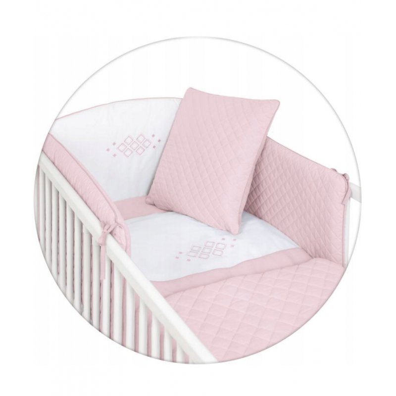 Ceba Pościel 5-elementowa CARO różowa Ceba baby - 1