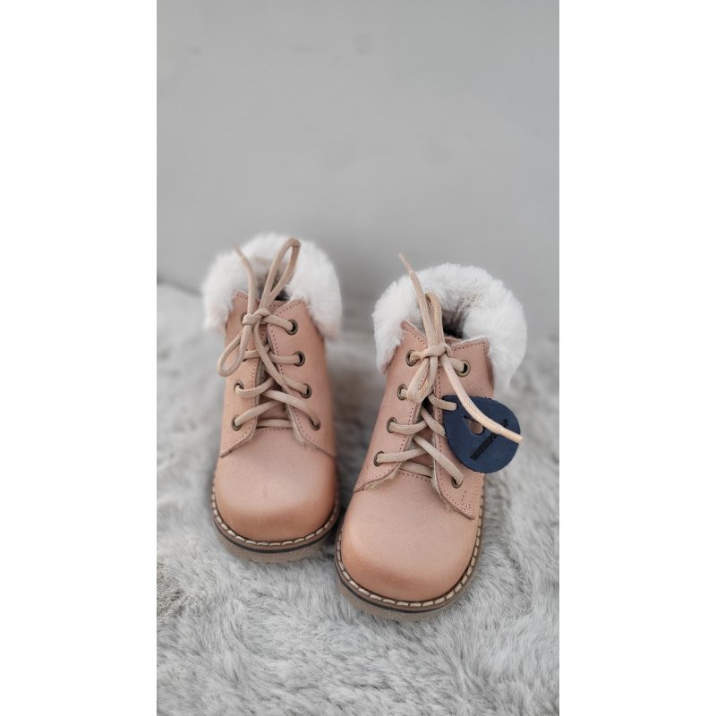Emel trzewiki zimowe ocieplane beżowe futerko EV2540C-1 Emel - 2