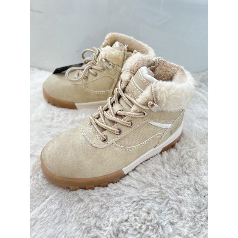 AMERICAN CLUB Buty zimowe ocieplane trapery beż futerko 53/19 American Club - 2